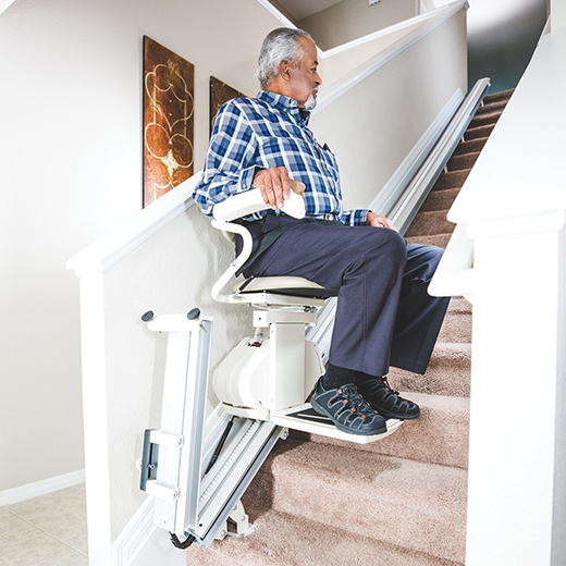 riverside ca Harmar SL301 Stairlift stairchair chair indoor straight rail flip up hinged rail  